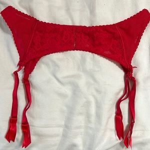 Red garter belt